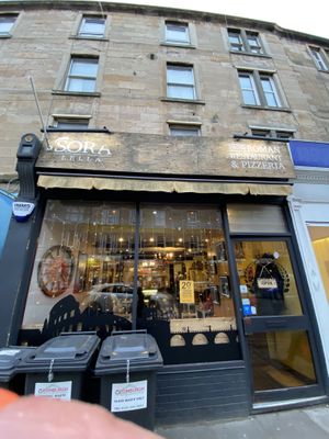 Outside   at Sora Lella Roman Vegan Restaurant in Edinburgh