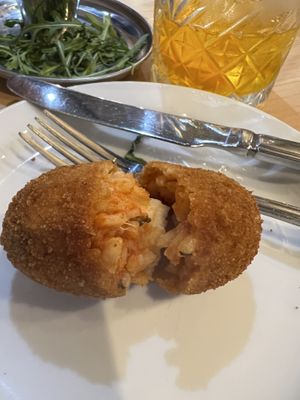 Supplì  at Sora Lella Roman Vegan Restaurant in Edinburgh