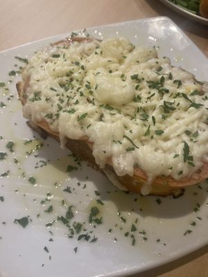 Crostino prosciutto and mozzarella   at Sora Lella Roman Vegan Restaurant in Edinburgh