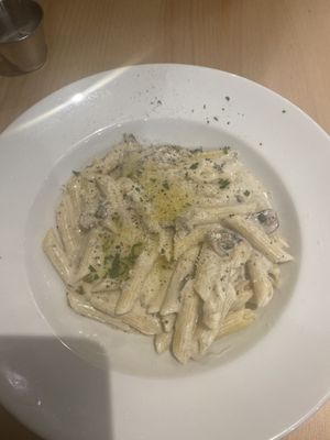 Penne quattro formaggi   at Sora Lella Roman Vegan Restaurant in Edinburgh