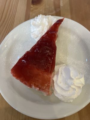 White chocolate and raspberry cheesecake   at Sora Lella Roman Vegan Restaurant in Edinburgh