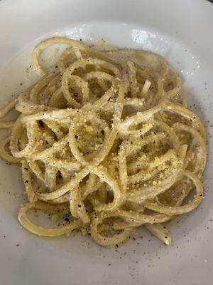 Cacio e pepe  at Sora Lella Roman Vegan Restaurant in Edinburgh