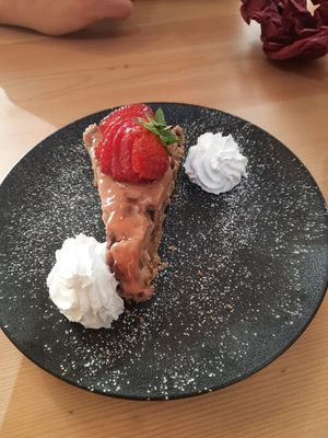 Best cake ever! at Sora Lella Roman Vegan Restaurant in Edinburgh