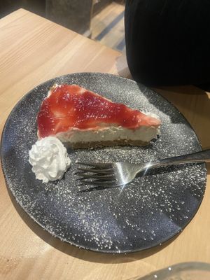 White Chocolate cheesecakee  at Sora Lella Roman Vegan Restaurant in Edinburgh