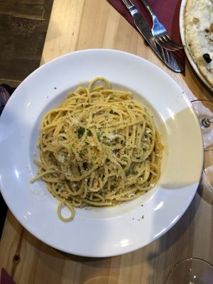 spicy and garlic   at Sora Lella Roman Vegan Restaurant in Edinburgh