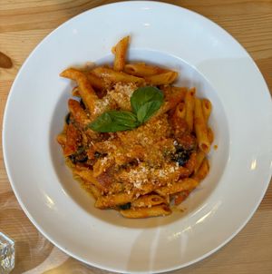 Penne all'Arrabbiata  at Sora Lella Roman Vegan Restaurant in Edinburgh