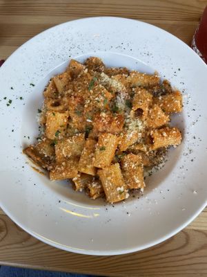 Vodka pasta  at Sora Lella Roman Vegan Restaurant in Edinburgh