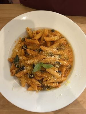 Penne all’Arrabbiata  at Sora Lella Roman Vegan Restaurant in Edinburgh