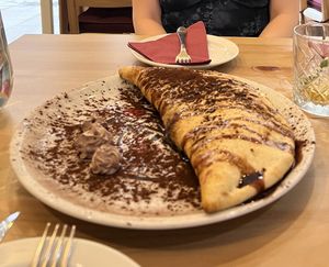 Calzone al Cioccolato  at Sora Lella Roman Vegan Restaurant in Edinburgh