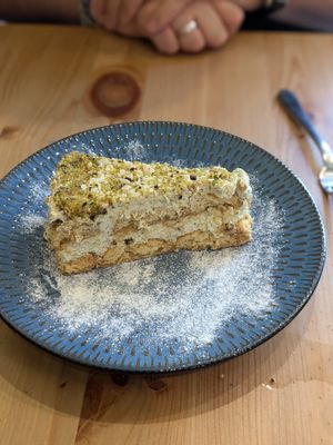 Tiramisu at Sora Lella Roman Vegan Restaurant in Edinburgh