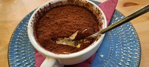 Tiramisu at Sora Lella Roman Vegan Restaurant in Edinburgh