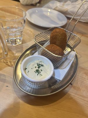 Supplì Romani  at Sora Lella Roman Vegan Restaurant in Edinburgh