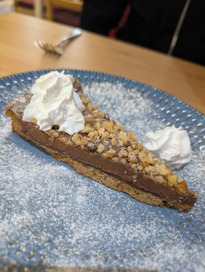 £9 tart! at Sora Lella Roman Vegan Restaurant in Edinburgh