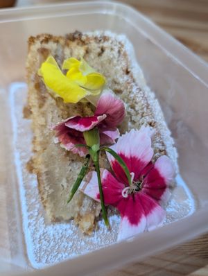 £9.90 cake 😭😭 at Sora Lella Roman Vegan Restaurant in Edinburgh