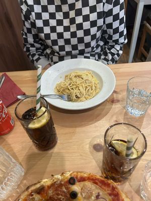 Cacio e Pepe – simple but so good! at Sora Lella Roman Vegan Restaurant in Edinburgh