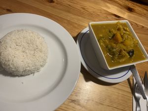 A vegan curry on the city   at Lan's Pizzeria in Sao Miguel