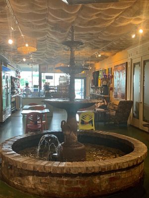 Iconic fountain.  at DeBeen Espresso in High Point