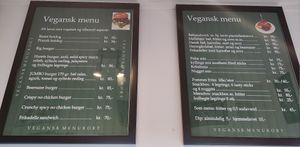 So many vegan choises:)) at Restaurant Den Fodkolde in Aalborg