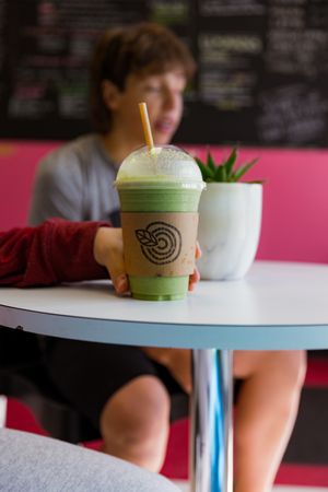 Spinach smoothie  at Pomona Raw Fusion - Juice Bar in Bouctouche