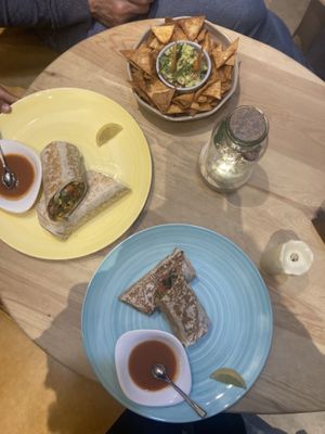 Big Mama Burrito, Nacho Mama Burrito, & Nachos with Guacamole   at Nachō Mama Burrito House in Fes