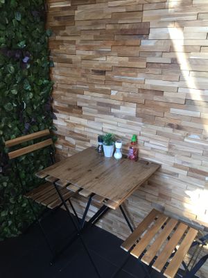 For a small space, well done and decorated!  at Freaking Vegan in Haarlem