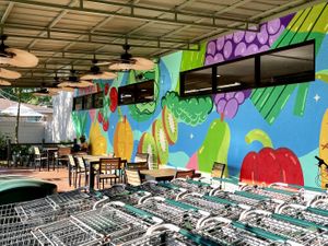 Outdoor dining   at Rollin' Oats Market and Cafe in St Petersburg