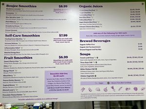 Clearly labeled vegan items  at Rollin' Oats Market and Cafe in St Petersburg