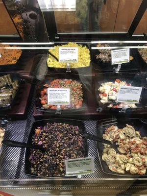 Vegan items that you can order by weight, not all are vegan so read ingredient list  at Rollin' Oats Market and Cafe in St Petersburg