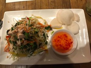 Green Papaya Salad with This isn’t Chicken at Pho - Ealing in West London