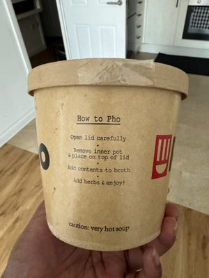 instructions  at Pho - Ealing in West London