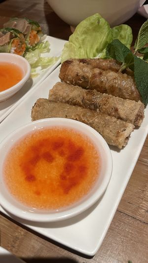 Crispy veggie spring rolls  at Pho in Manchester