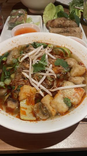 Hot & spicy mushroom & tofu soup  at Pho in Manchester