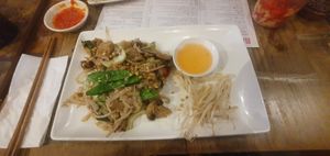 Vermicelli noodles with This isn't chicken at Pho in Manchester