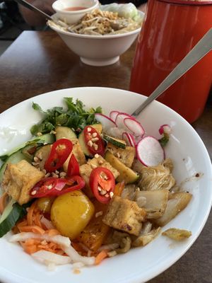 Broken rice with tofu and veg  at Pho in Portsmouth