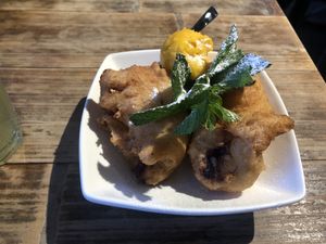 Banana fritter and ice cream  at Pho in Portsmouth