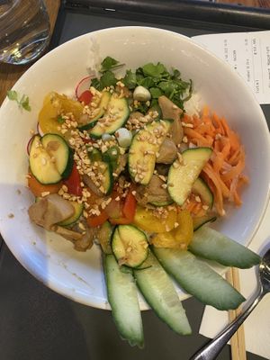 Vegan rice bowl  at Pho - White City in West London