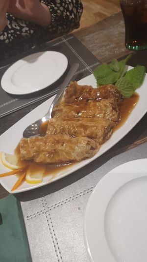 Taster menu: steamed beancurd rolls at Ruyi Vegetarian House  in Manchester
