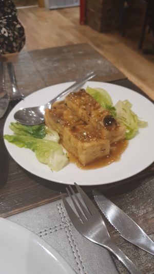 Taster menu: steamed stuffed tofu at Ruyi Vegetarian House  in Manchester