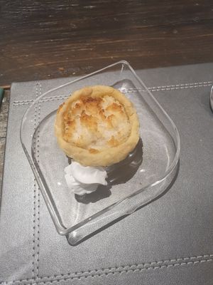Taster menu: coconut tart at Ruyi Vegetarian House  in Manchester