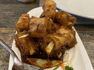 Spicy Caramel Ribs #Veganuary at Ruyi Vegetarian House  in Manchester