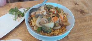 Spicy vegetable crispy noodles at Ruyi Vegetarian House  in Manchester