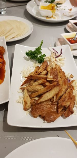 vegan duck for the pancakes at Ruyi Vegetarian House  in Manchester