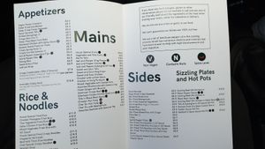 Nearly all Vegan menu at Ruyi Vegetarian House  in Manchester