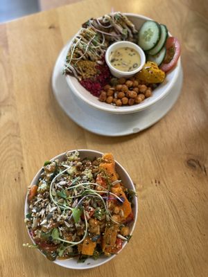 Cabinet salad and Buddha bowl.  at Barefoot Eatery in Christchurch