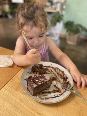 Raw afghan slice   at Barefoot Eatery in Christchurch