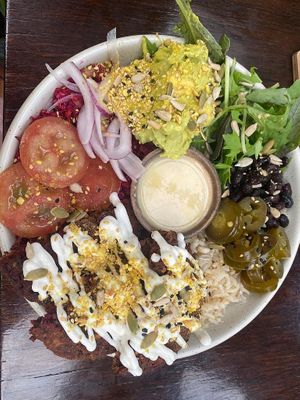 Nourish bowl at Barefoot Eatery in Christchurch