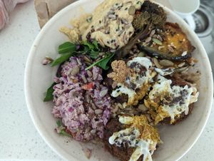takeaway mixed bowl at Barefoot Eatery in Christchurch