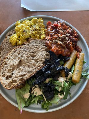 Big breakfast. Tofu was good  at Barefoot Eatery in Christchurch
