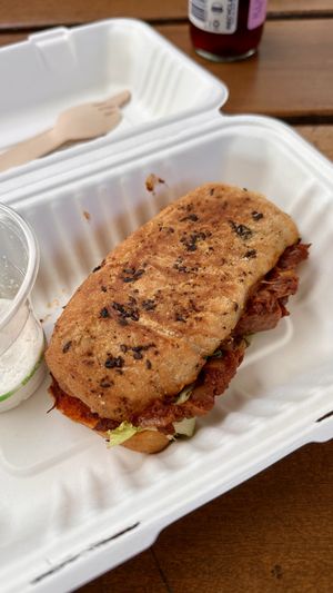 Bbq Jackfruit Sammie  at Barefoot Eatery in Christchurch