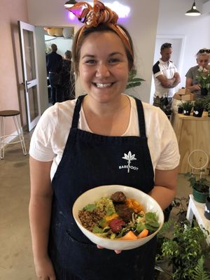 Friendly staff 😊🌈 at Barefoot Eatery in Christchurch